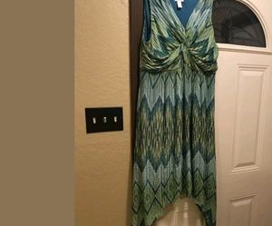 Chicos Green knit dress size 3 - which is an XL